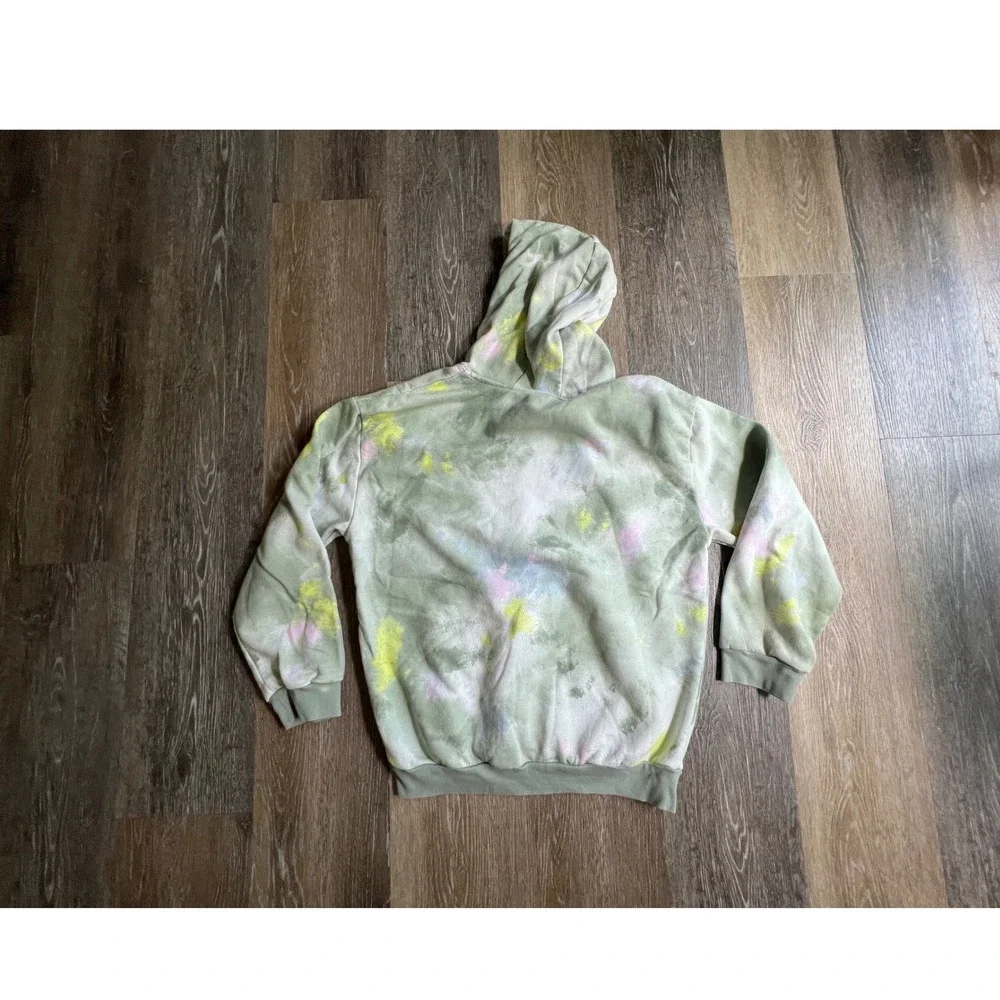 Adidas Hoodie‎ Youth XL Green Tie Dye Good Loose Fit Fleece Logo Sweatshirt